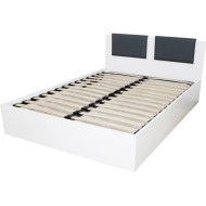 Pat Laguna 1600x2000 cu somiera rabatabila alb cu gri Pat Laguna 1600x2000 cu somiera rabatabila alb cu gri